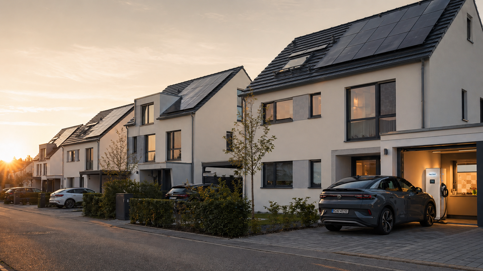 German residential rooftops and EV households